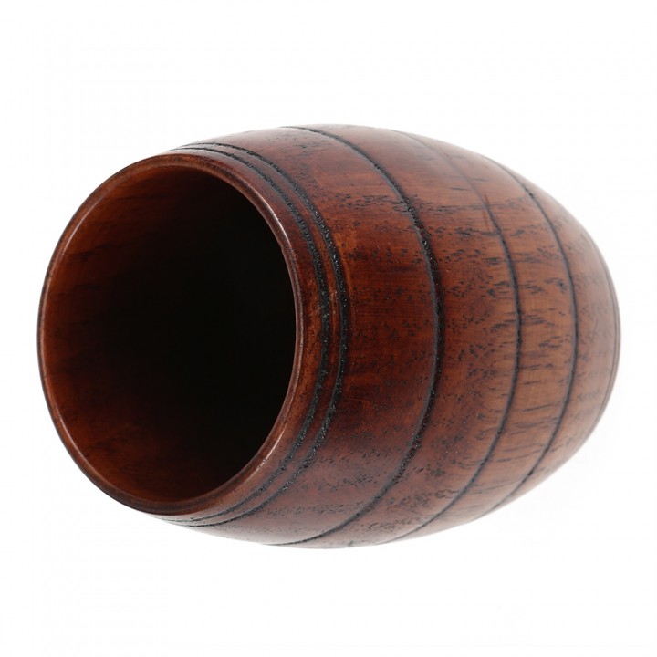 Barrel Shaped Wooden Coffee Tea Beer Cup