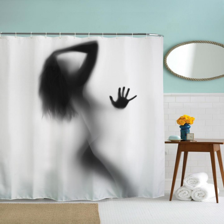 The Sexy Shadow Polyester Shower Curtain Bathroom