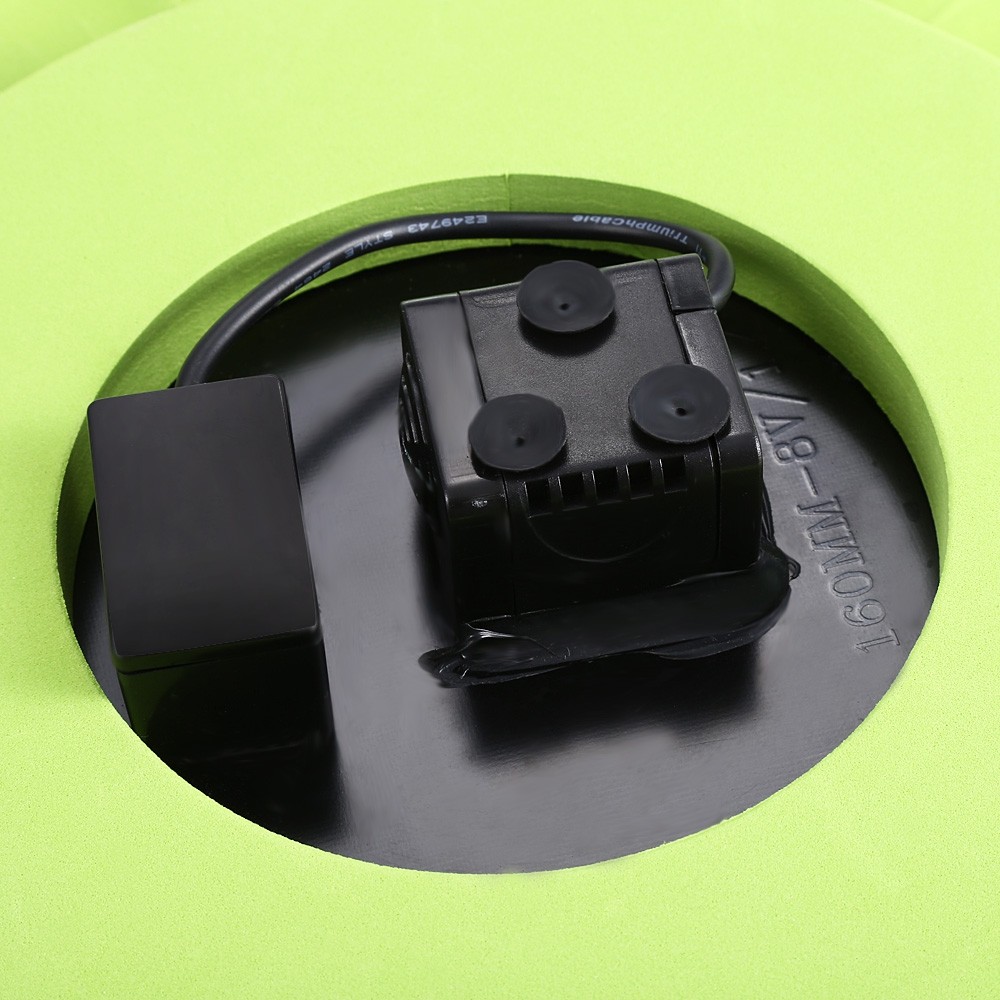Round Solar Power Panel Submersible Fountain Pond Garden Water Pump Lotus Leaf Shape