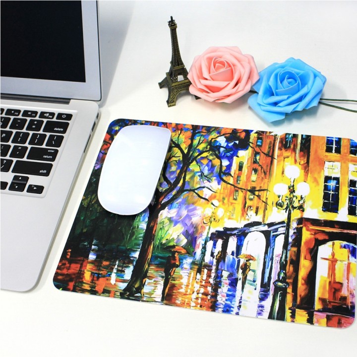 Patterned Mouse Pad/Creative Brain/Woodgrain/Palm