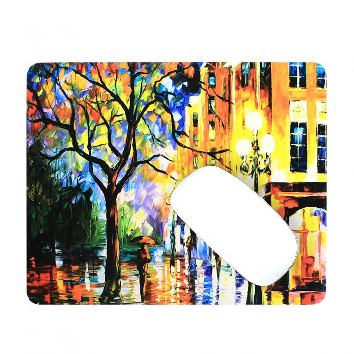 Patterned Mouse Pad/Creative Brain/Woodgrain/Palm