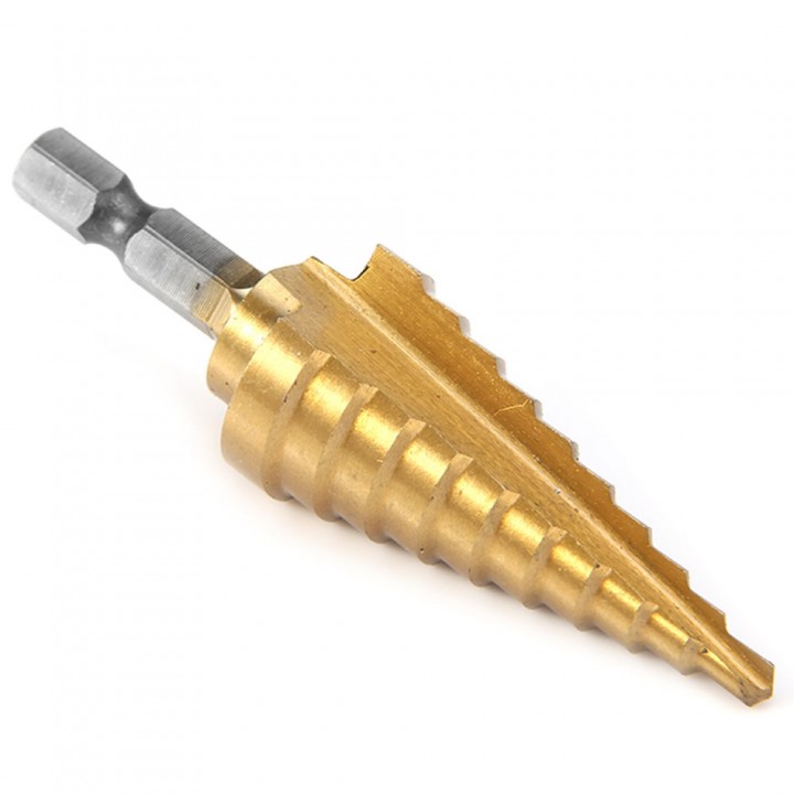 4 - 22mm Hex Step Cone Drill Bit Hole Cutter HSS 4