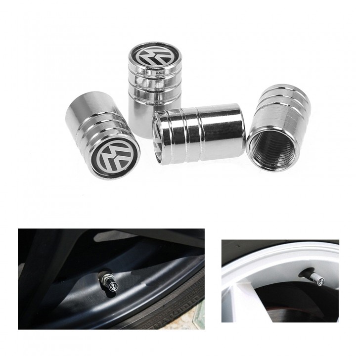 Universal Car Tire Valves Cover Metal Wheel Caps 4