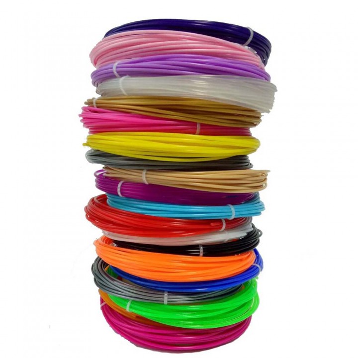 3D Pen Filament Refill PLA 1.75mm 20 Color Pack 10