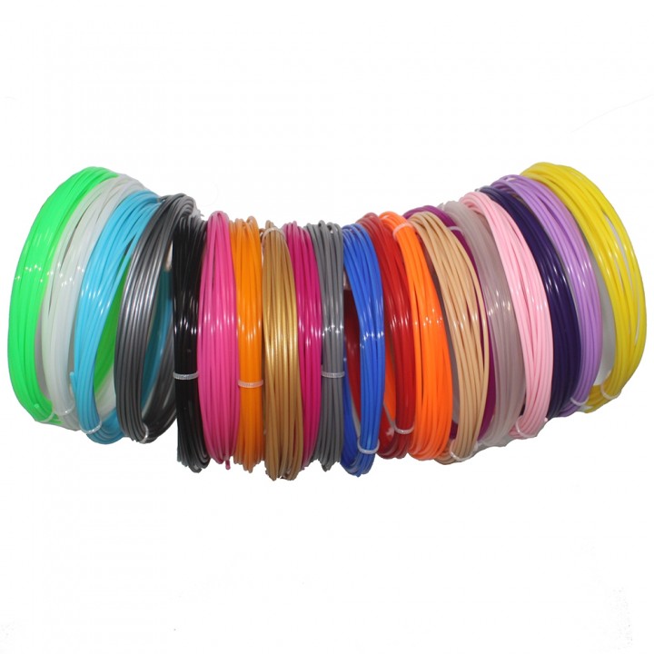 3D Pen Filament Refill PLA 1.75mm 20 Color Pack 10