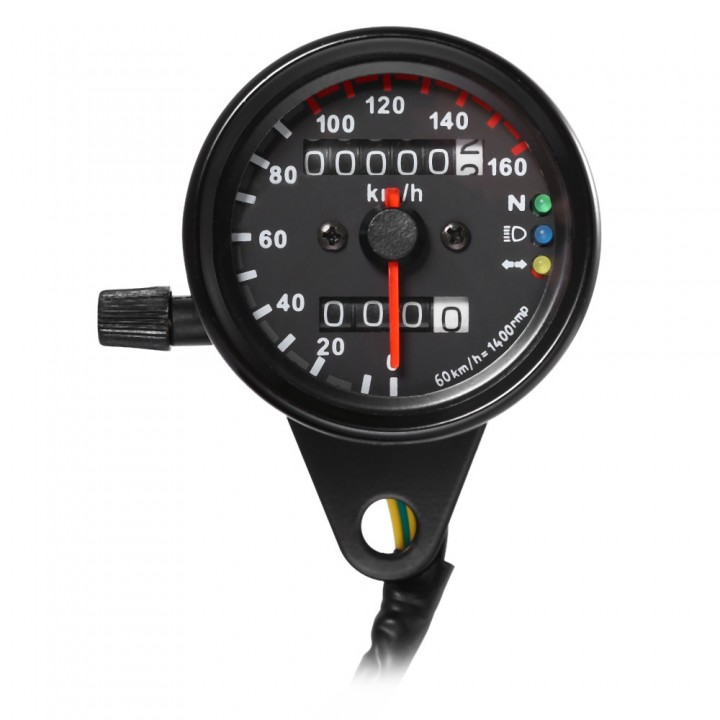 12V Motorbike Tachometer Speedometer Dual Display