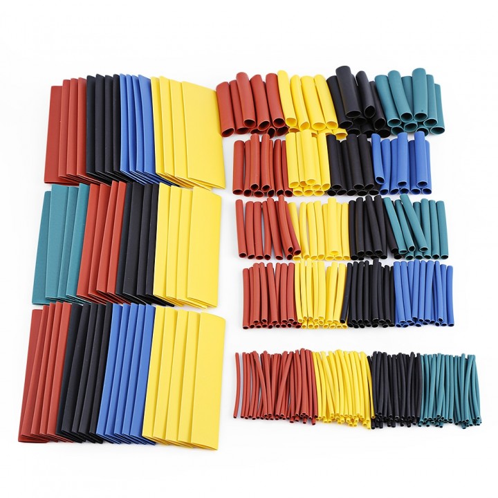 328pcs Heat Shrink Tubing Assortment Sleeving Wrap