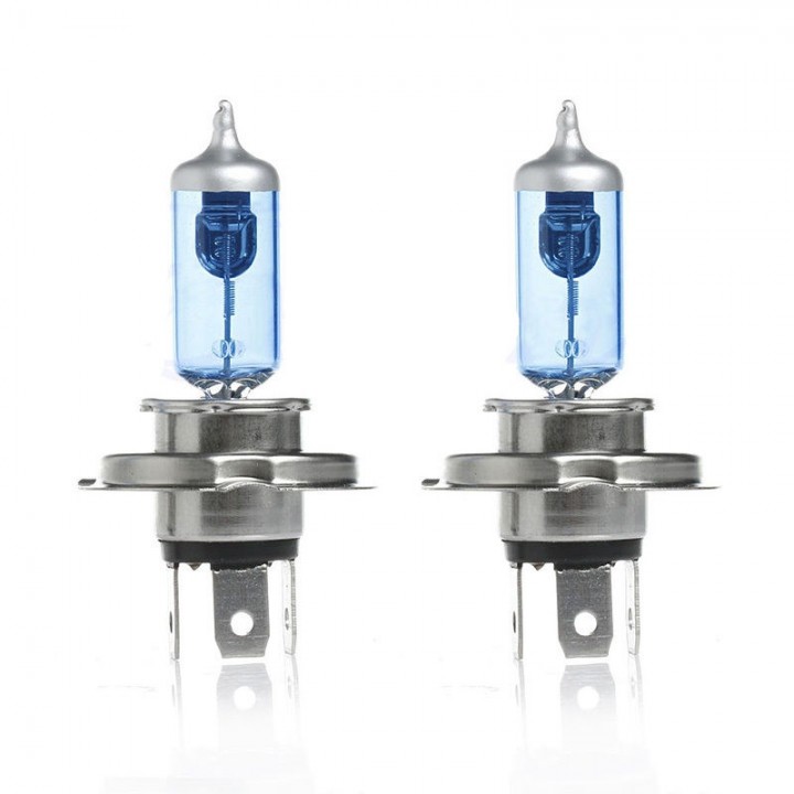 2PCS H4 12V 100/90W Halogen Bulb Xenon Dark Blue G