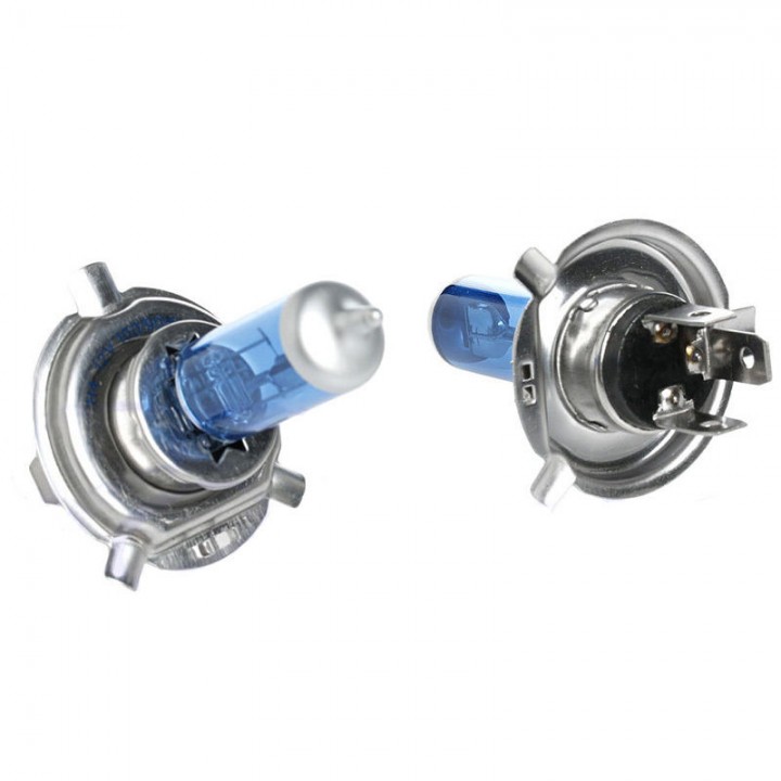 2PCS H4 12V 100/90W Halogen Bulb Xenon Dark Blue G