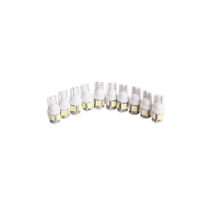 10PCS T10 W5W 159 194 LED Bulb 2.5W 6500K LED Car