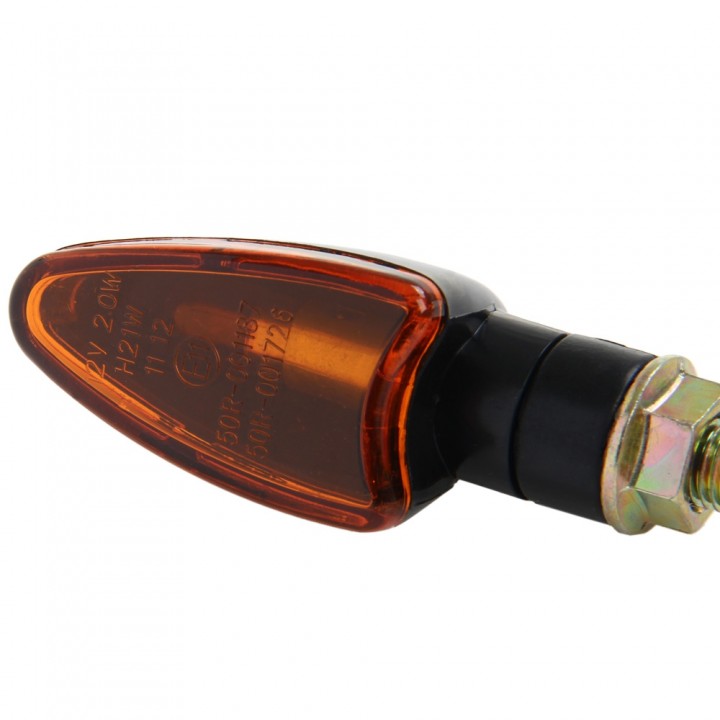 12V 2W Motorcycle Turning Signal Indicator Light Blinker Cornering Lamp E11 Bulb - 2Pcs