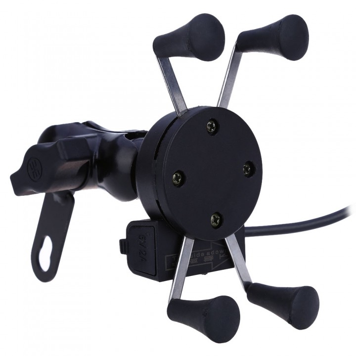 CS - 328 X Type Motorcycle Phone Holder USB Socket