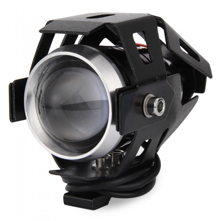 Wilkab 2PCS U5 Motorcycle 12V LED Headlight Laser Cannon Waterproof High Power Durable Spot Light