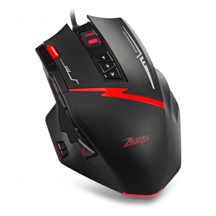 Zelotes C15 Programmable Wired Gaming Mouse Adjustable DPI Colorful RGB Light
