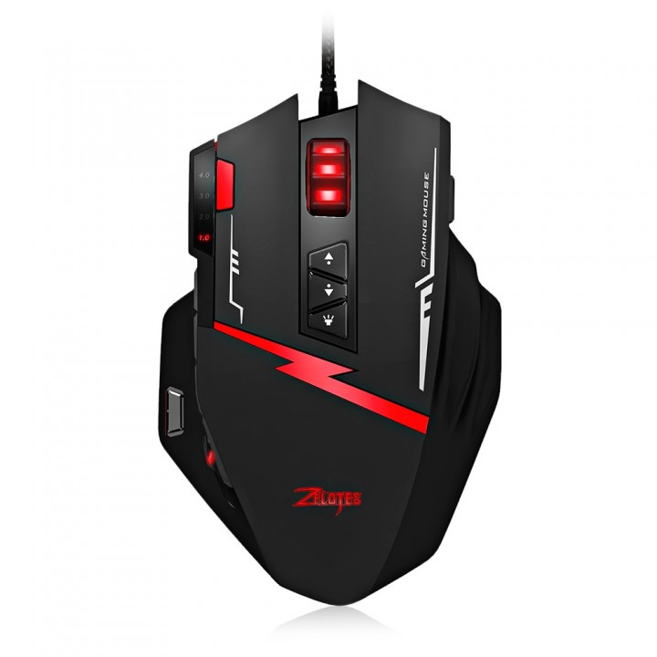 Zelotes C15 Programmable Wired Gaming Mouse Adjustable DPI Colorful RGB Light