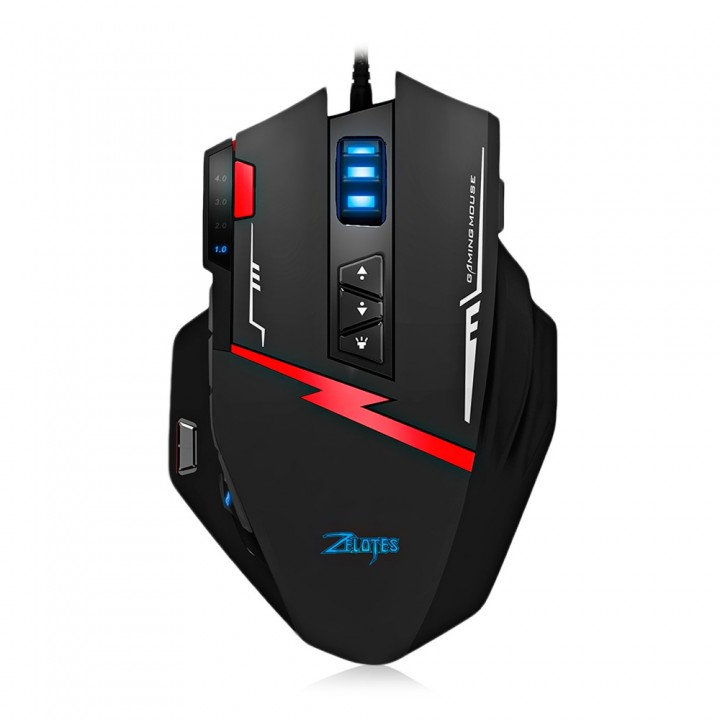 Zelotes C15 Programmable Wired Gaming Mouse Adjustable DPI Colorful RGB Light