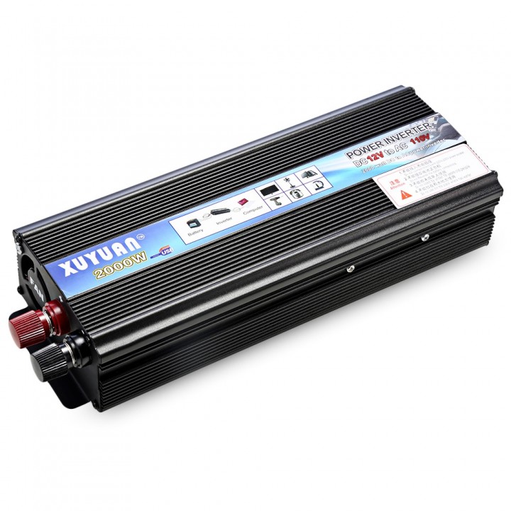XUYUAN 2000W Power Inverter DC 12V AC 110V Car Con