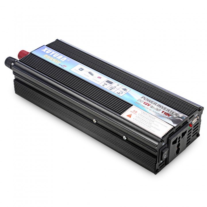 XUYUAN 2000W Power Inverter DC 12V AC 110V Car Con