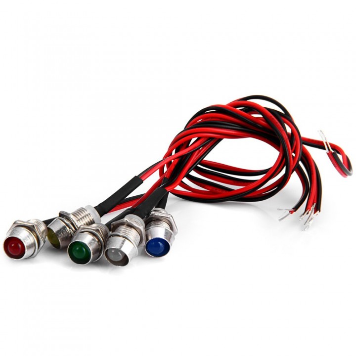 JHRZ34 12V 5pcs LED Indicator Pilot Dash Direction