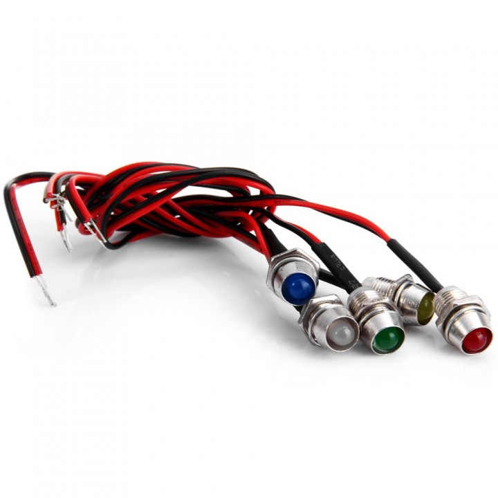 JHRZ34 12V 5pcs LED Indicator Pilot Dash Direction