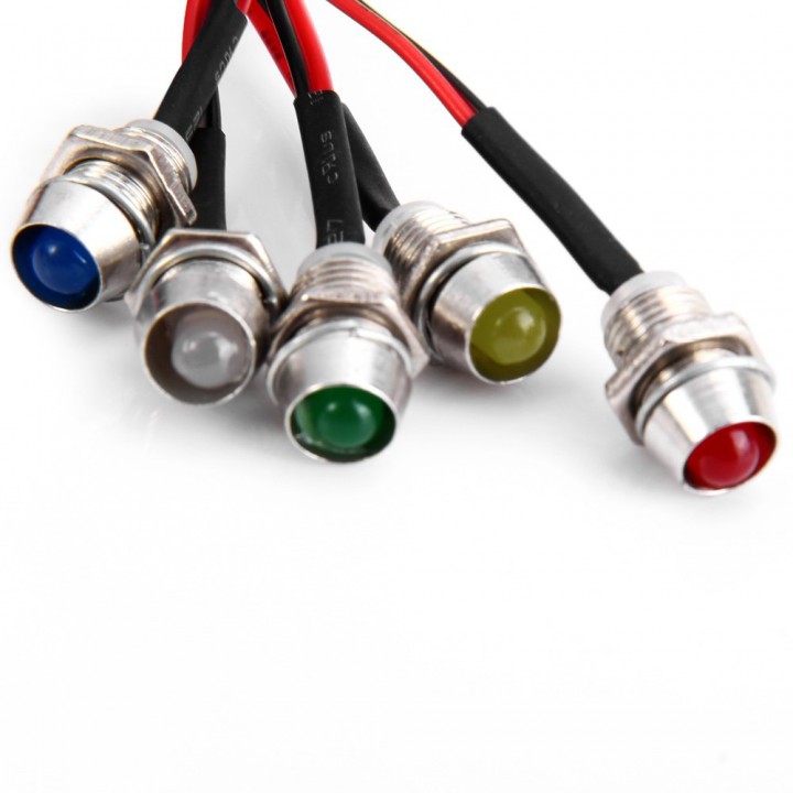 JHRZ34 12V 5pcs LED Indicator Pilot Dash Direction