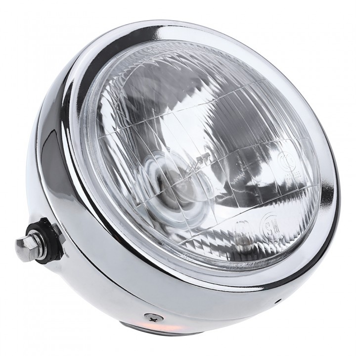 6-Inch Motorcycle Headlight Side Mount Round Motor