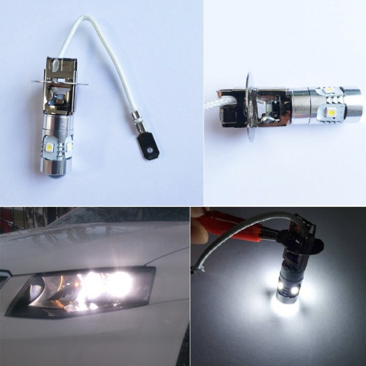1PC H3 25W 5LEDS 3030 SMD LED Fog Lights Auto Car