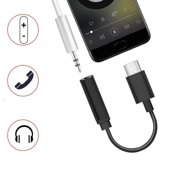 USB Type C to 3.5mm  Audio Headphone Jack Adapter