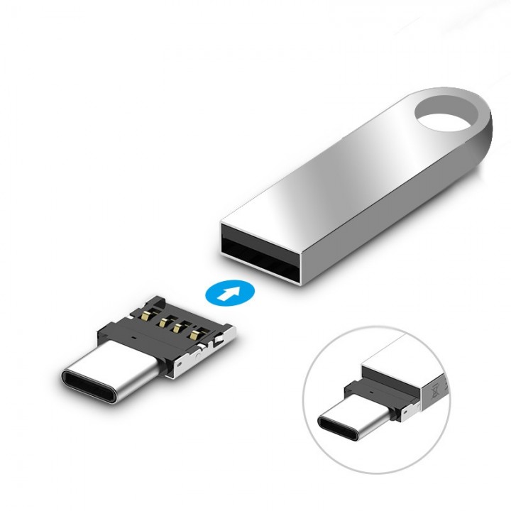 USB to USB Type-C Male OTG Adapter