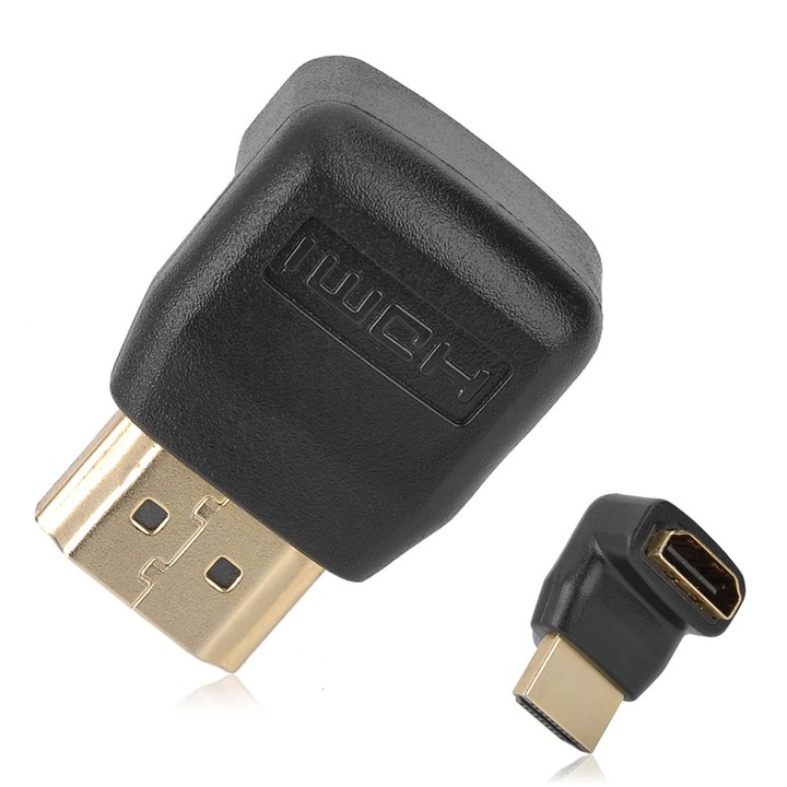 Right Angle HDMI Male Female Adapter / Connector