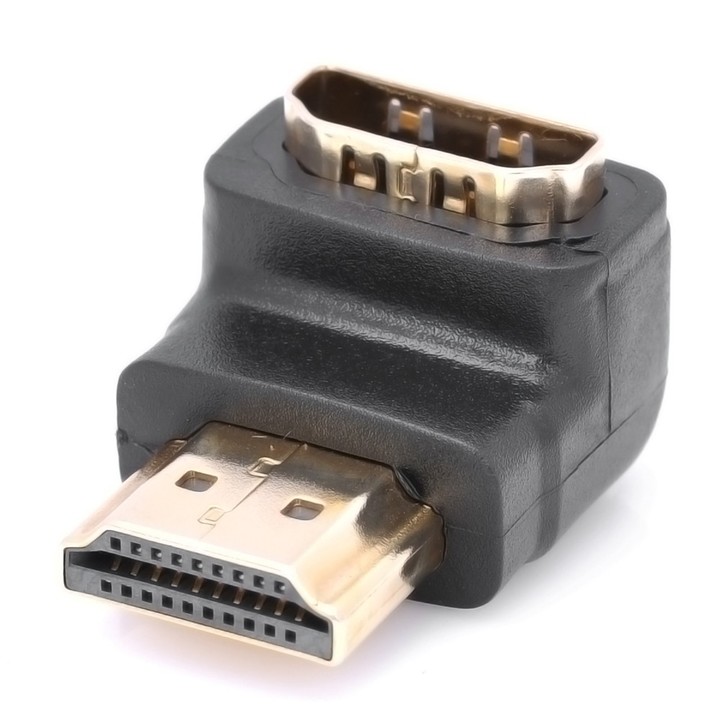 Right Angle HDMI Male Female Adapter / Connector