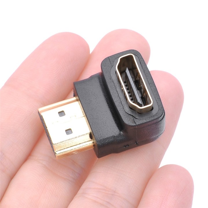 Right Angle HDMI Male Female Adapter / Connector