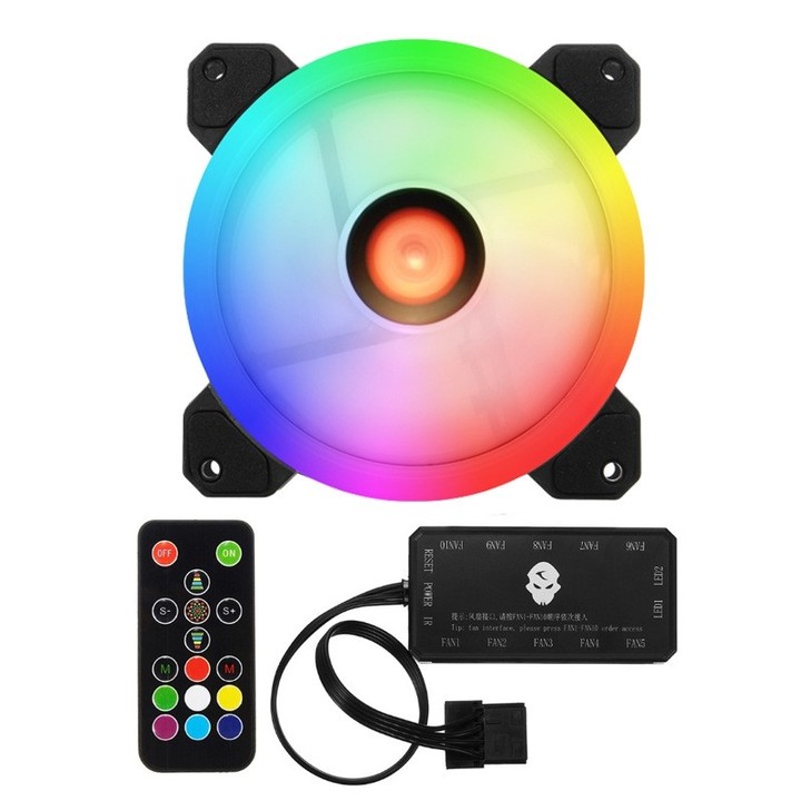 120mm Adjustable RGB LED Light Computer Case PC Co