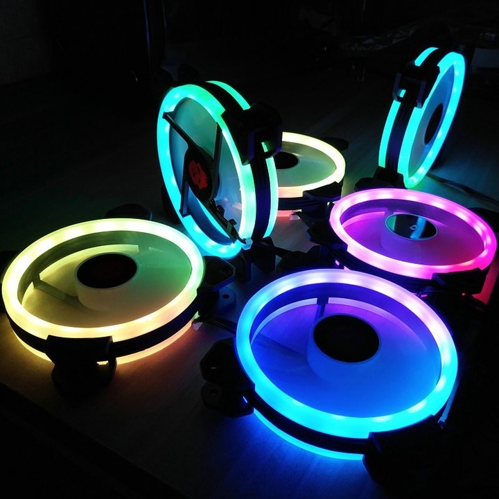 120mm Adjustable RGB LED Light Computer Case PC Co