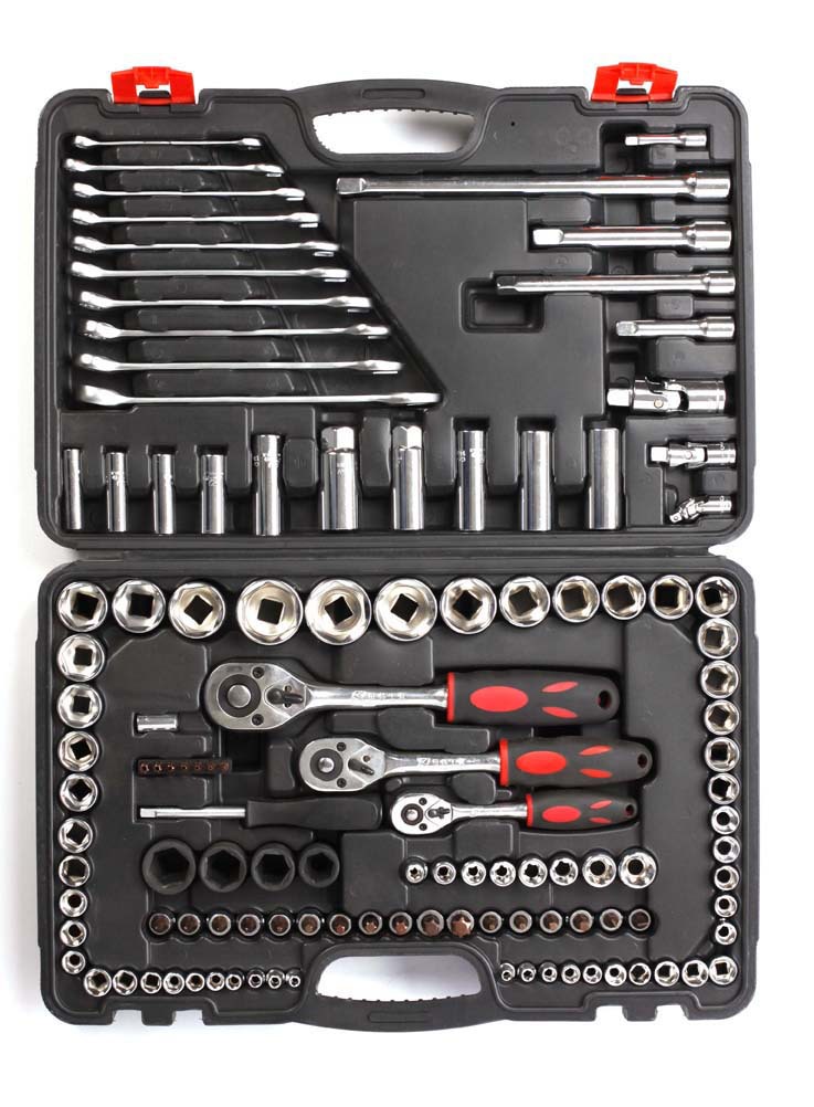 120Pcs Auto Repair Tool Set Ratchet Socket Wrench Set