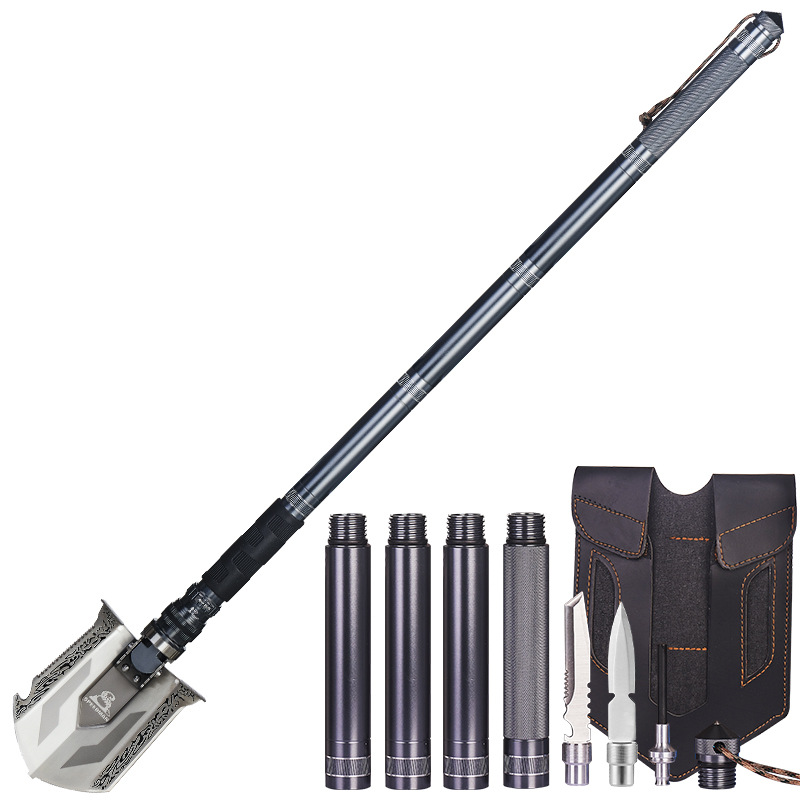 Engineer shovel multi-function outdoor shovel German military version manganese steel folding shovel