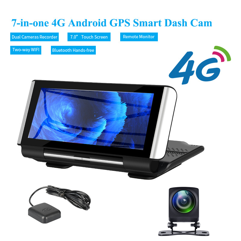 New 4g driving recorder center console dual lens HD with electronic dog reversing image Android