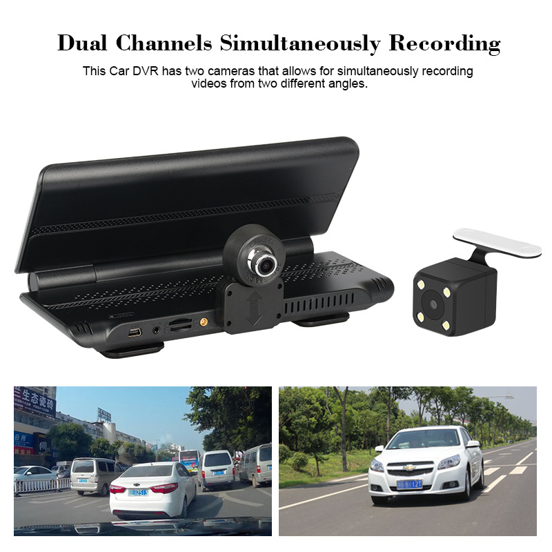 New 4g driving recorder center console dual lens HD with electronic dog reversing image Android