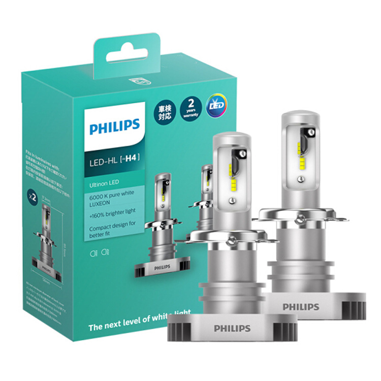 Philips car LED bright white light headlight  far and near light H4 H7 6000K 12V headlight  light