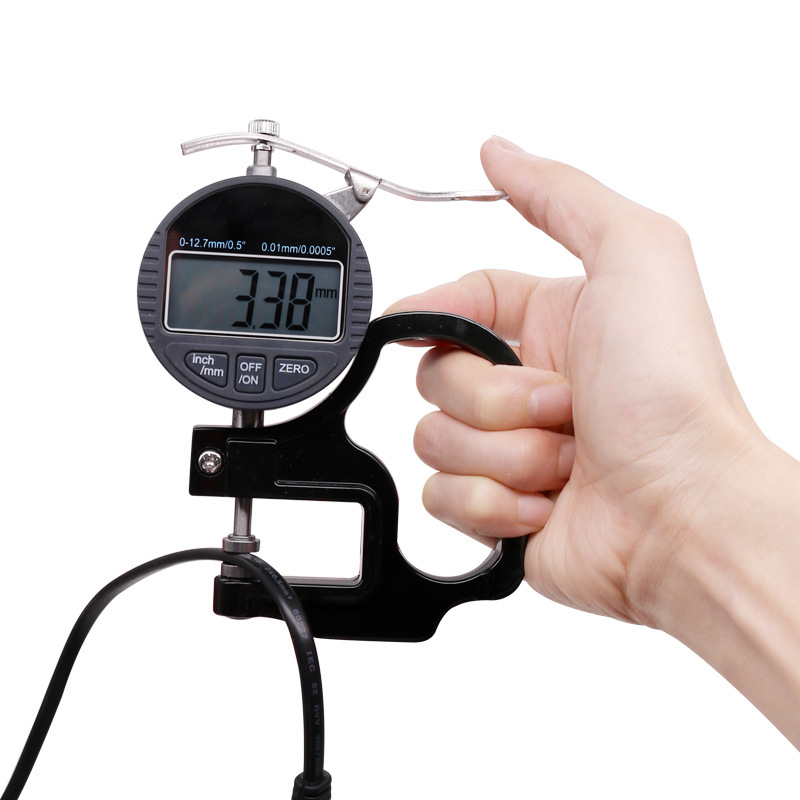 Press Type Centesimal LCD Digital Thickness Gauge
