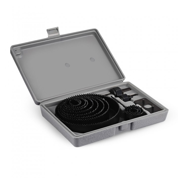 16pcs Carbon Steel Hole Saw Drill Kit Woodworking
