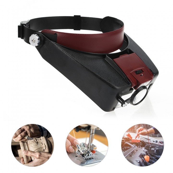 Headband Magnifier Loupe Head Magnifying Glass Len