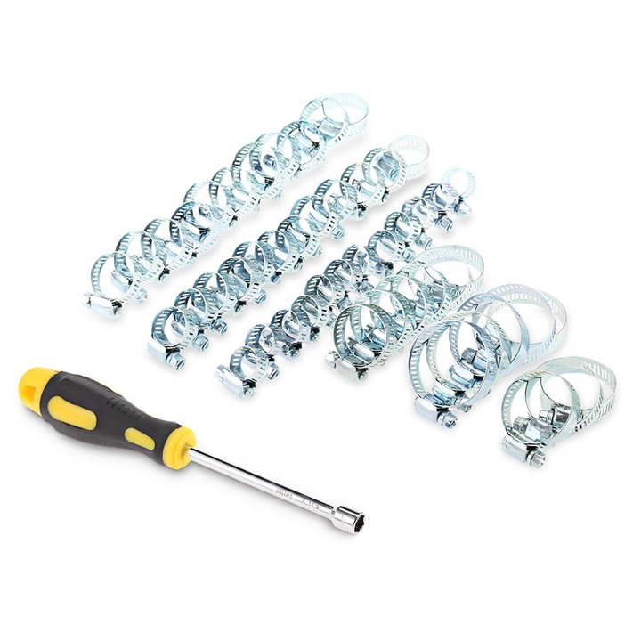 50pcs Adjustable Flexible Hose Clamp for Plumbing