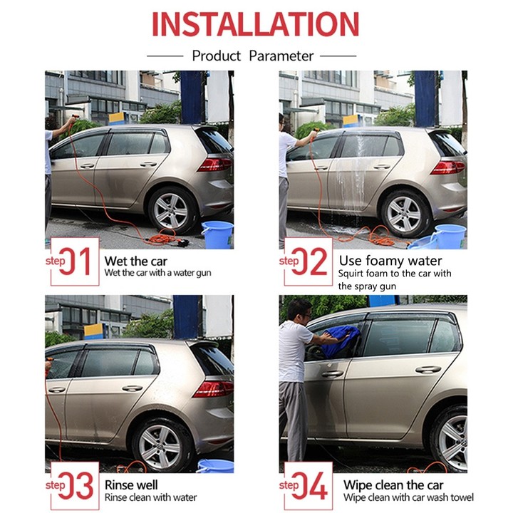 12V 60W High Pressure Cleaning Pump Car Washing Ma
