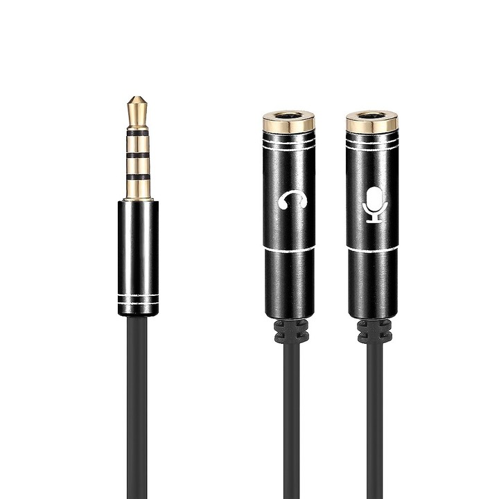 35cm Headset Adapter Y Splitter 3.5mm Jack Cable w