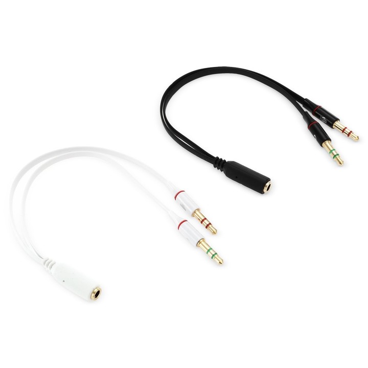1-to-2 3.5mm Gold-plated Adapter Cable for Headpho