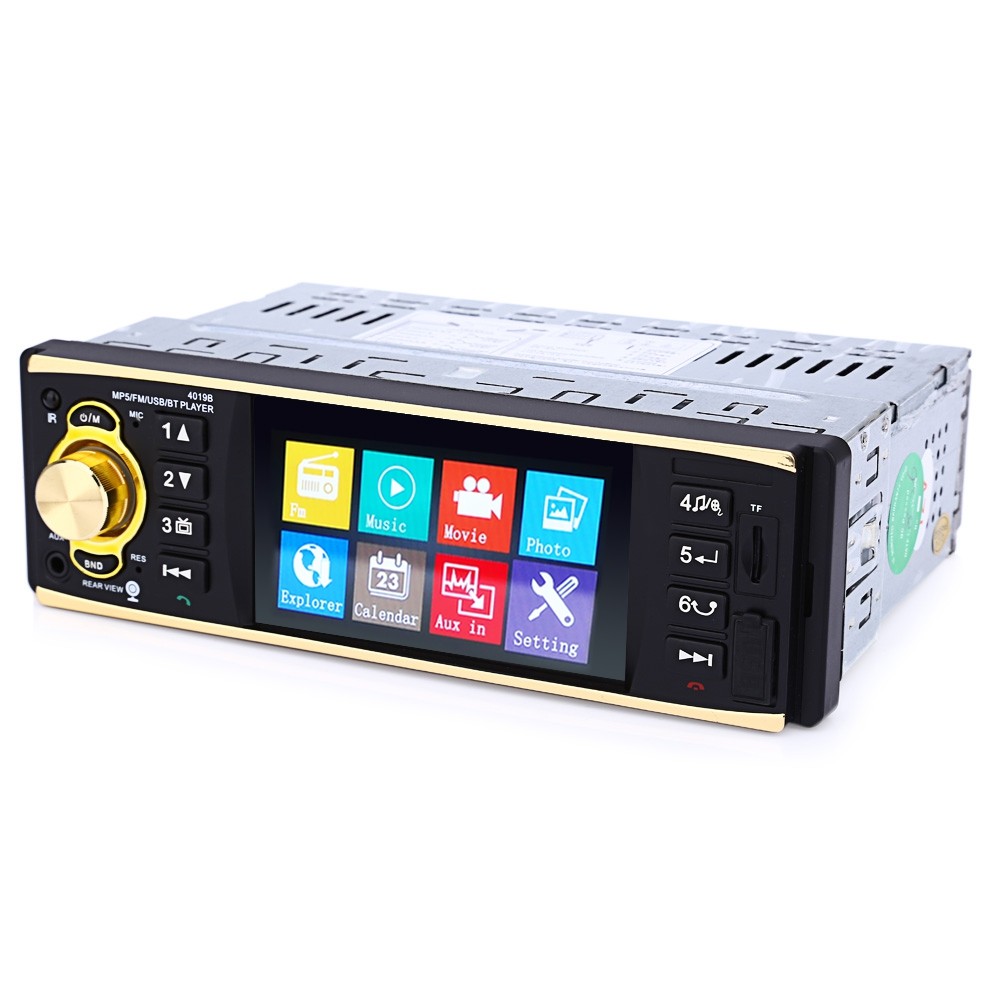 4019B 4.1 inch Vehicle-mounted MP5 Player Stereo Audio Car Video FM Radio with Camera Remote Control
