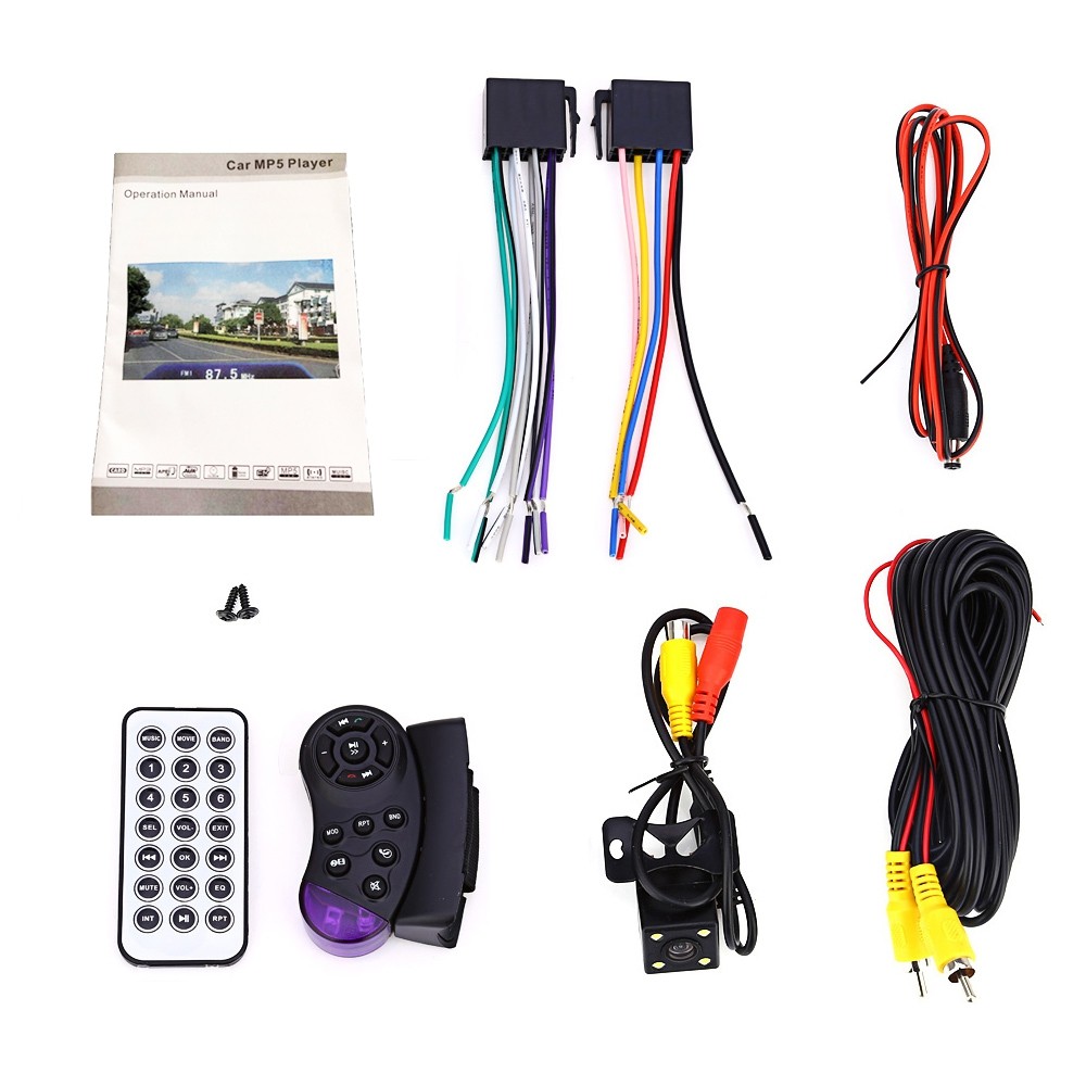 4019B 4.1 inch Vehicle-mounted MP5 Player Stereo Audio Car Video FM Radio with Camera Remote Control