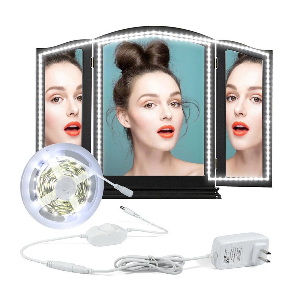 LED Vanity Mirror Light Kit  with Dimmer and Power for Makeup Dressing Table Set