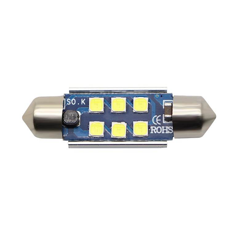 4PCS Super White 39mm 3030 6 SMD led Car Licence Plate Auto Dome Reading Light